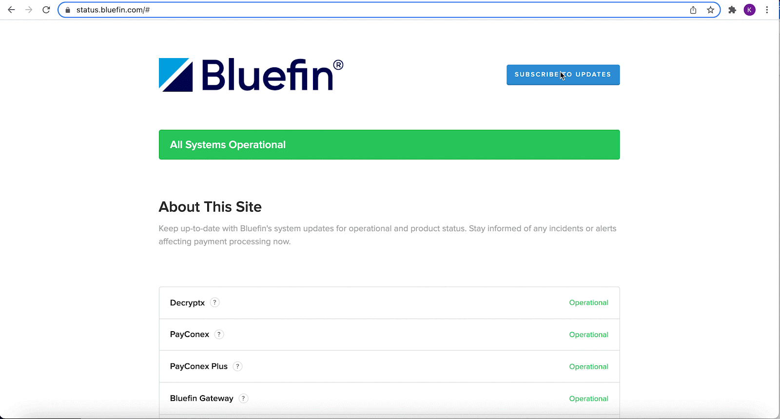 Subscribe to Bluefin Product System Updates