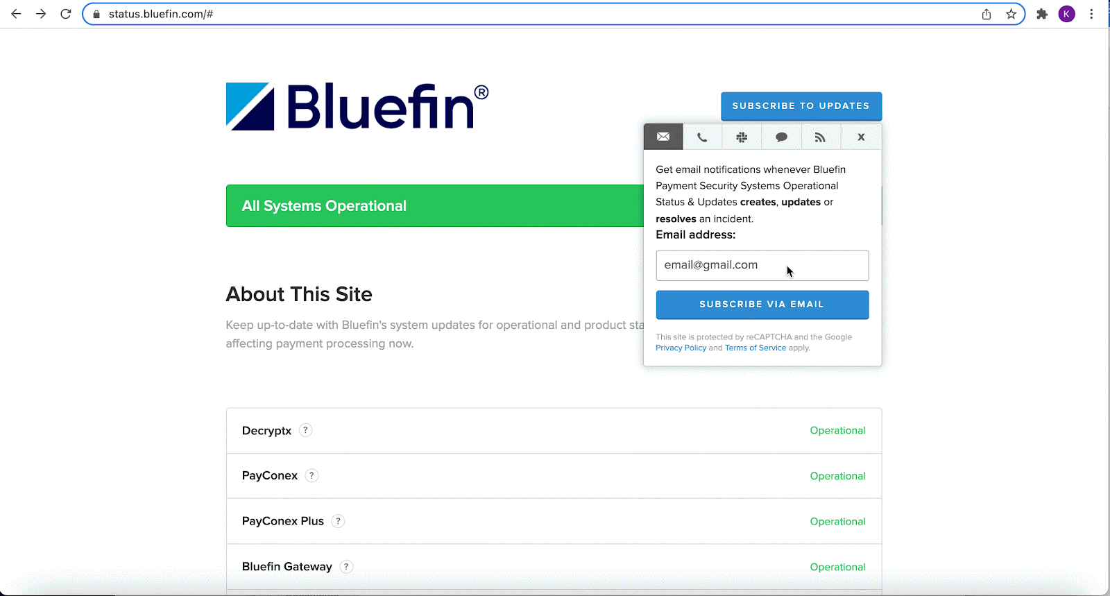 Subscribe to Bluefin Product System Updates